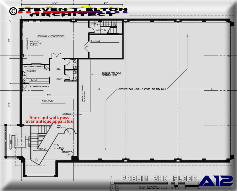 Fire Station Second Floor Plan